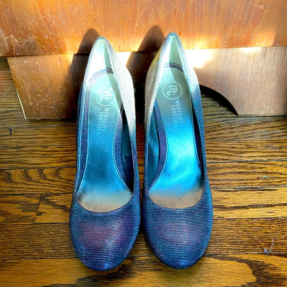 Mortises Tootsies glitter heels size 8M - Picture 1 of 3